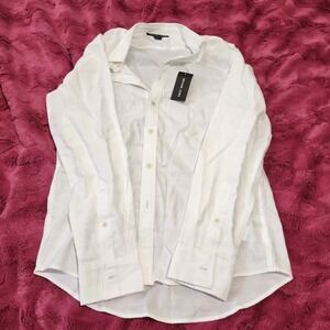 Michael Kors‎ Womens White Button Down Shirt Long Sleeve Size Small NWT